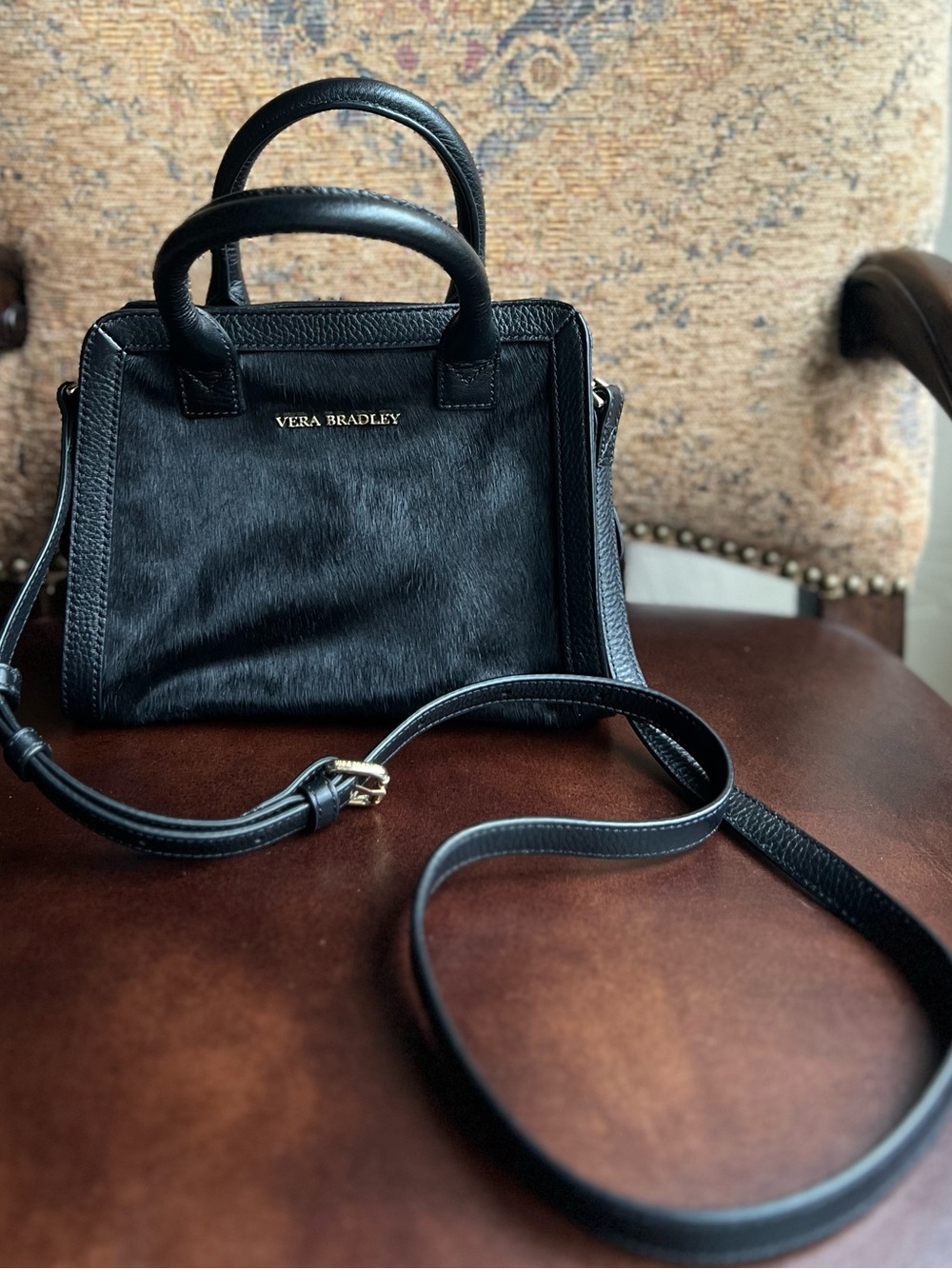 Vera Bradley Leather and Calf Hair Bag
